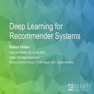 Deep Learning in Recommender System...