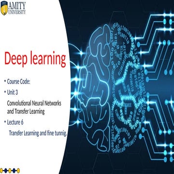 Transfer learning with real world applications in deep learning | PPTX