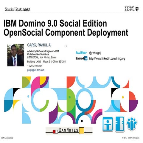 IBM Domino 9.0 Social Edition OpenSocial Component Deployment