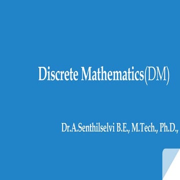 Discrete mathematics (topic) | DOCX
