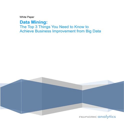 Data Mining: The Top 3 Things You Need to Know to Achieve Business Improvemen...