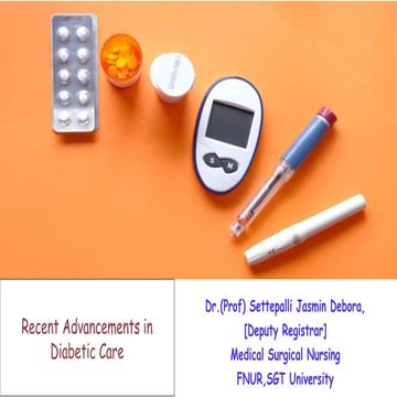 Recent Advancements in Diabetic care 2025 | PPTX