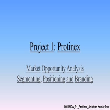 Protinex Market Opportunity Analysis by Arindam Kumar Das