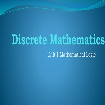 Discrete Mathematics Unit 1 Osmania University | PDF