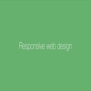 Responsive web design - or just web design?