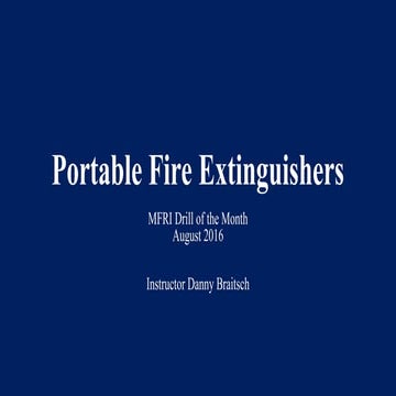 how to handle and check a portable fire extinguisher