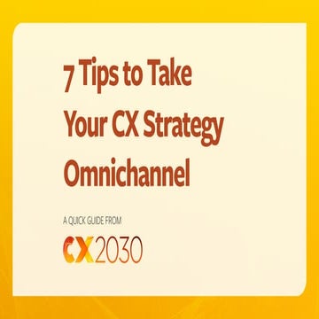 BUILDING YOUR CX STRATEGY: SEVEN DIMENSIONS FOR SUCCESS | PDF