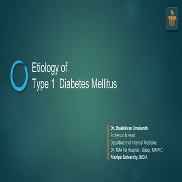 Type 1 Diabetes Mellitus - Etiology