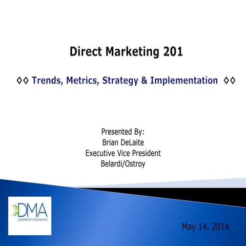 DM 201- Belardi/Ostroy - Trends, Metrics, Strategy, and Implementation