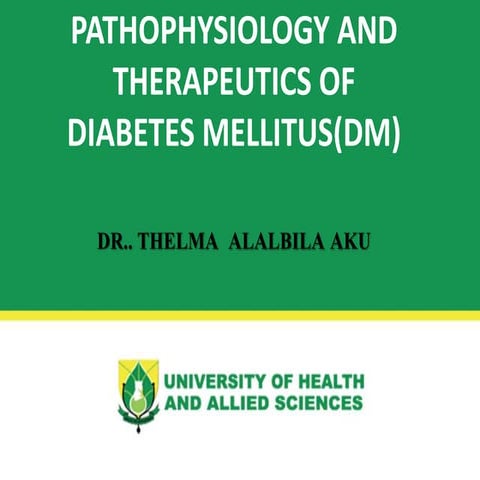 Diabetes mellitus ; signs, symptoms and management