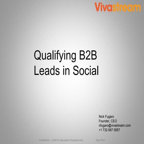 DMA 2012 Qualifying B2B Social Leads