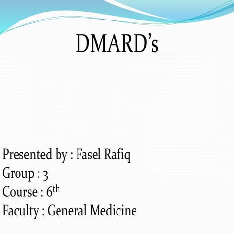 Dmards by fasel rafiq