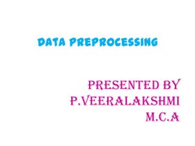 Data preprocessing in Machine learning | PPT
