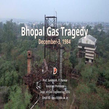 Bhopal gas tragedy, 1984 | PPTX