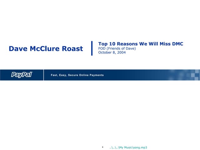 Dmc roast