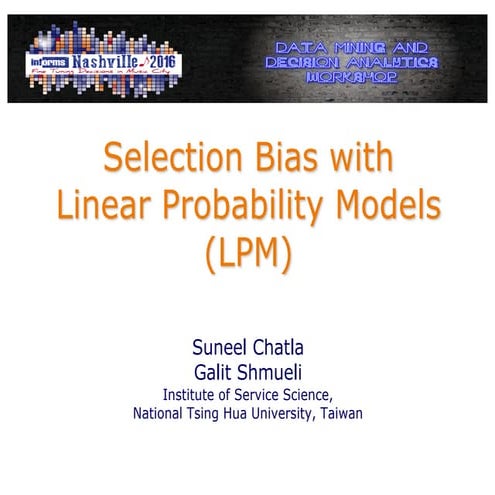 Selection Bias with Linear Probability Models | PDF