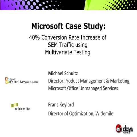 Widemile and Microsoft Multivariate Testing Case Study