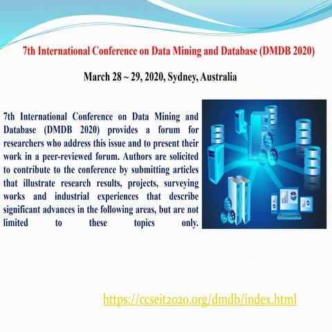 7th International Conference on Data Mining and Database (DMDB 2020)