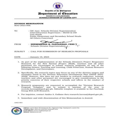 DM_DIVISION_MEMO-SGO-2023-006-edited-SIGNED-Call of Submission for Research P...