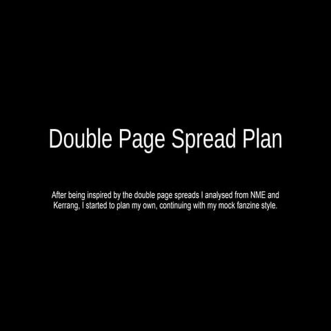 Double Page Spread Plan