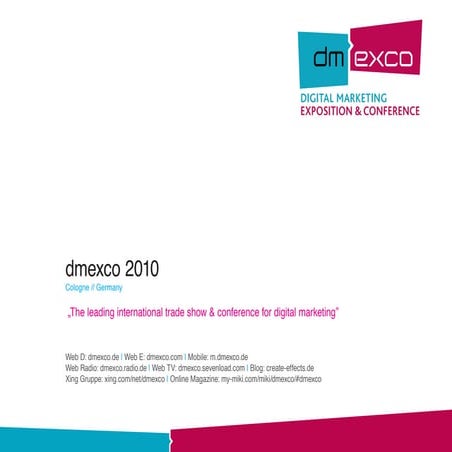 dmexco 2010 Präsentation