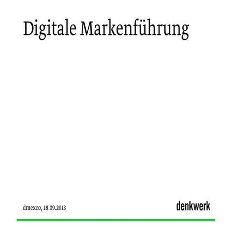 Digitale Markenführung: Vortrag von Account Director Thomas Speicher in der B...