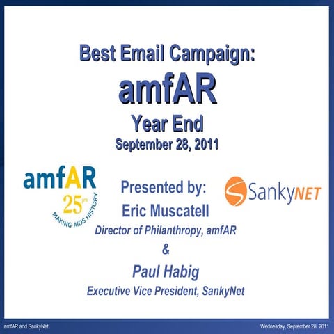 DMFA Package of the Year: amfAR