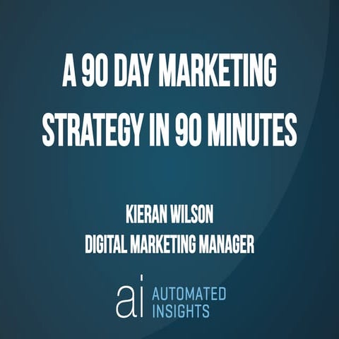 How to Write a 90 Day Marketing Strategy in 90 Minutes
