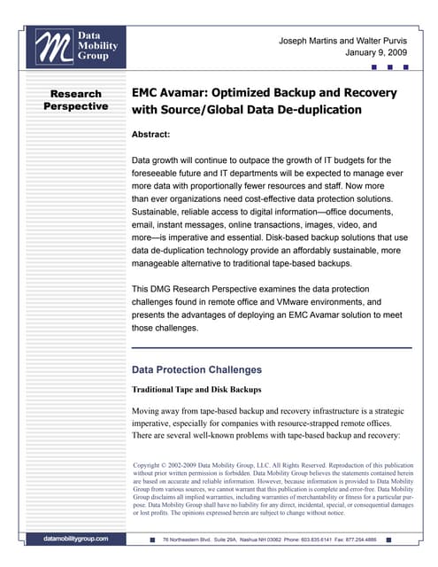 Dmg emc-avamar-optimized-backup-recovery-dedupe[1]