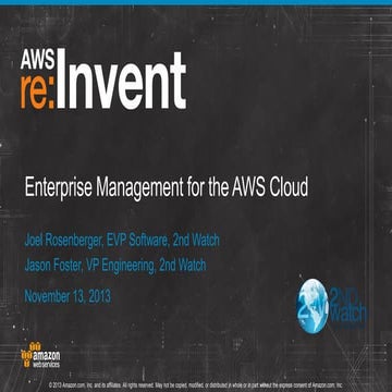 Enterprise Management for the AWS Cloud