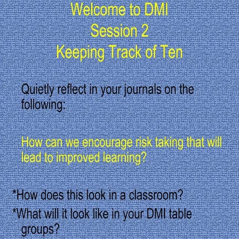 DMI Session 2