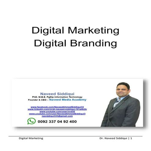 Internet Marketing By Dr. Naveed