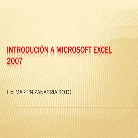 Uso de excel en enseñanza de la química | PPTX