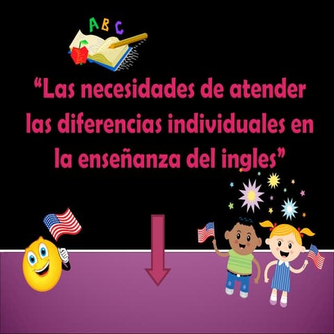 La necesidad de atender las diferencias individuales en la enseñanza del inglés.