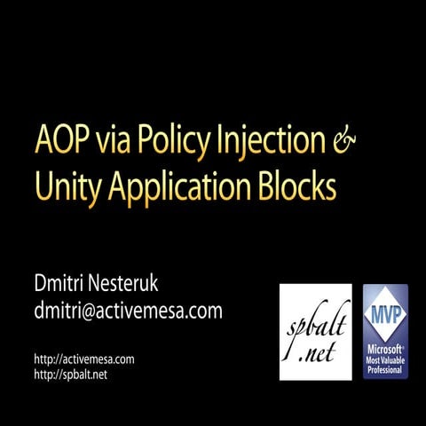 AOP via PIAB and Unity