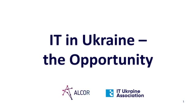 Dmitry ovcharenko   it in ukraine the opportunity  london 2