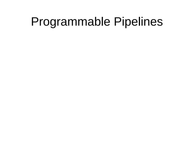 Programmable Piplelines