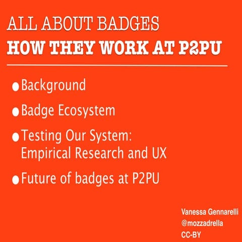 Badges at P2PU
