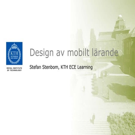 Detta är design av mobilt lärande - DML