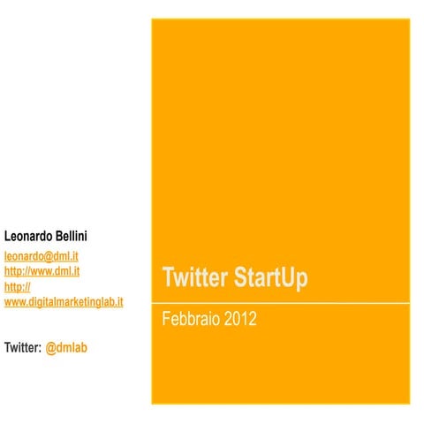 Dml Twitter StartUp