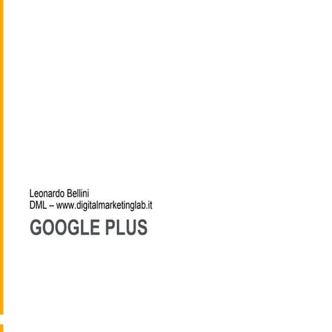 Fare marketing con  Google Plus