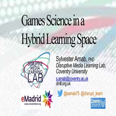 Seminario eMadrid 2015 09 10 sobre Serious Games (UCM) .  Sylvester Arnab, Ci...