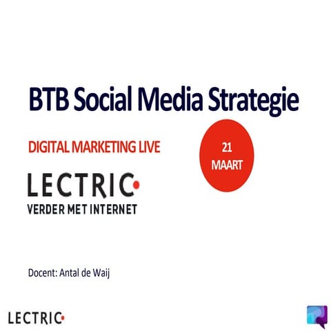 Social Media BTB voor Digital Marketing Live
