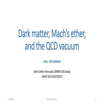 Dm mach's ether_qcd_vac