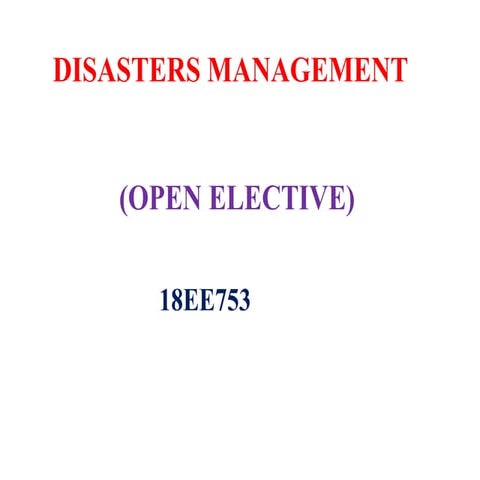 Disaster Management Module1 Notes Pptx