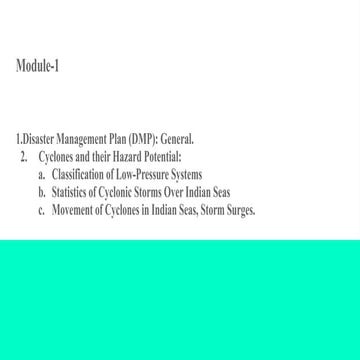Disaster Management Module1 Basic level ppt