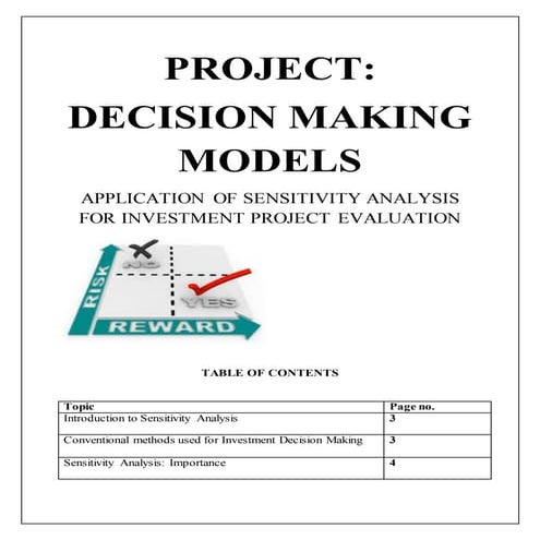 Decision making models project | PDF