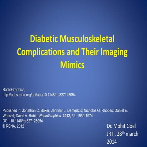 Diabetes - Musculoskeletal Complication