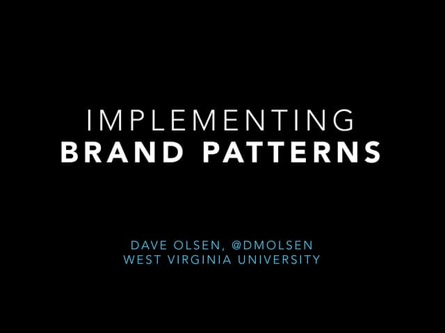 Implementing Brand Patterns