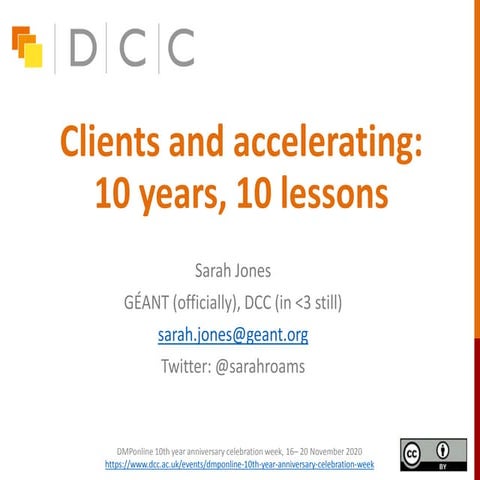 DMPonline: 10 years, 10 lessons